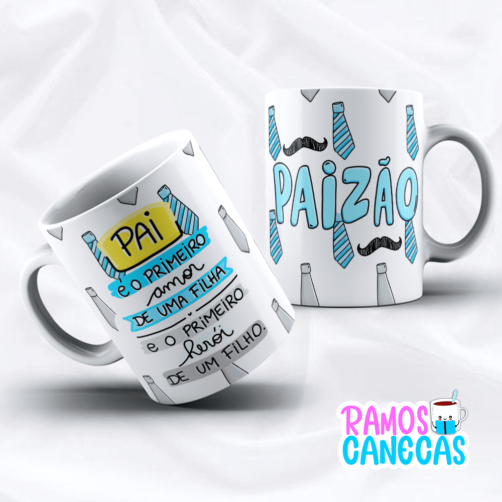 Caneca pai filha e filho