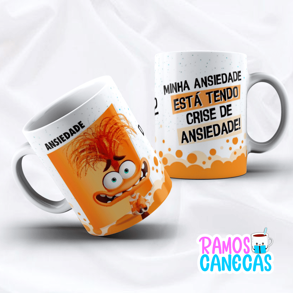 Caneca Divertidamente Ansiedade
