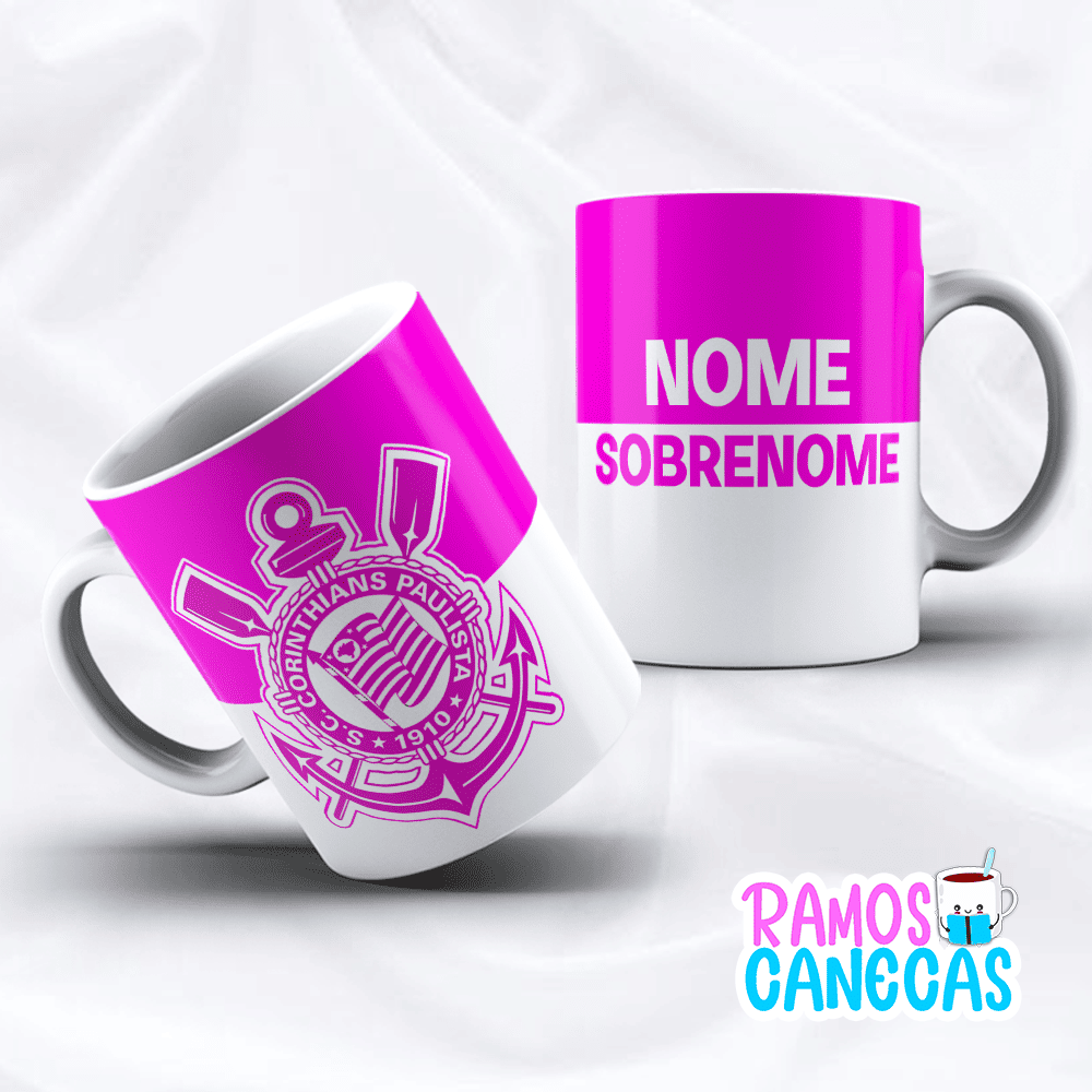 Caneca Corinthians Rosa