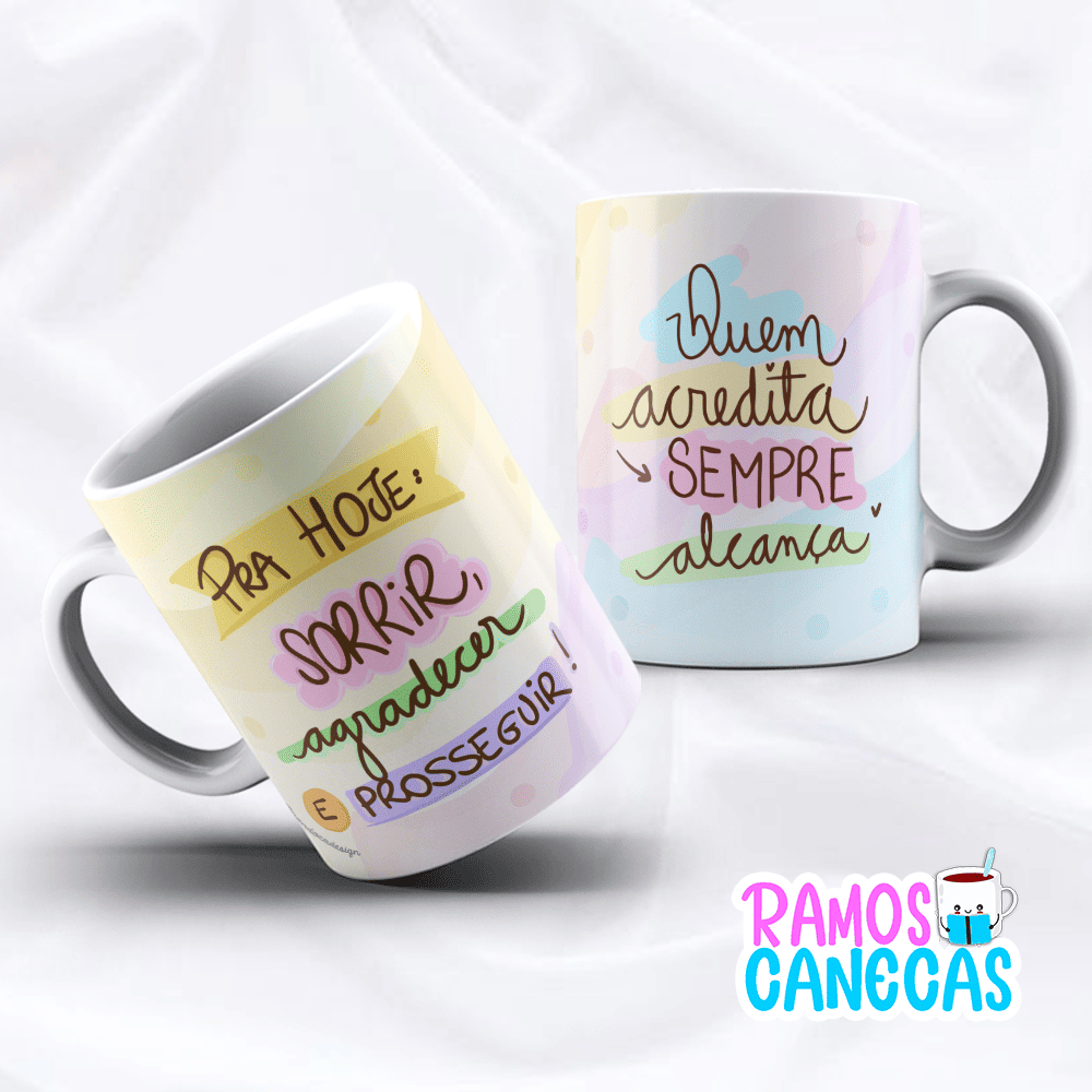 Caneca Sorrir e Prosseguir