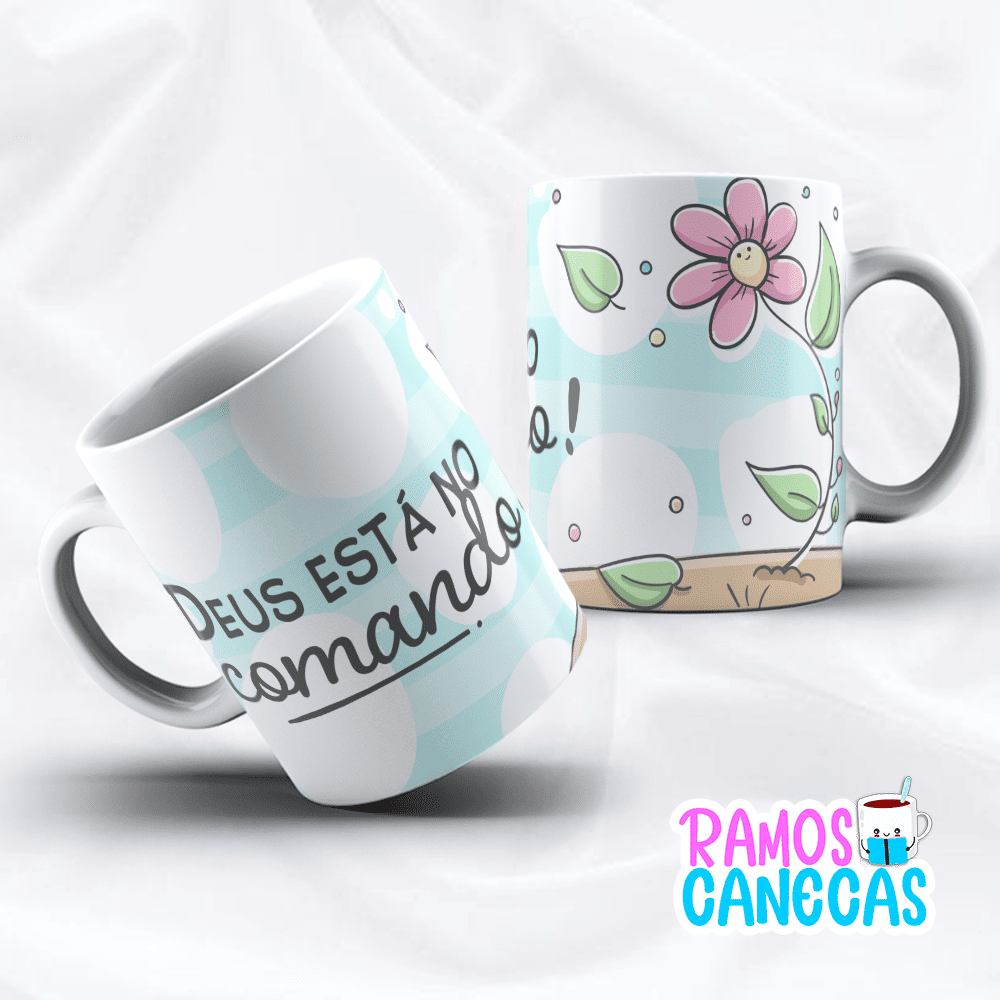 Caneca Deus está no comando